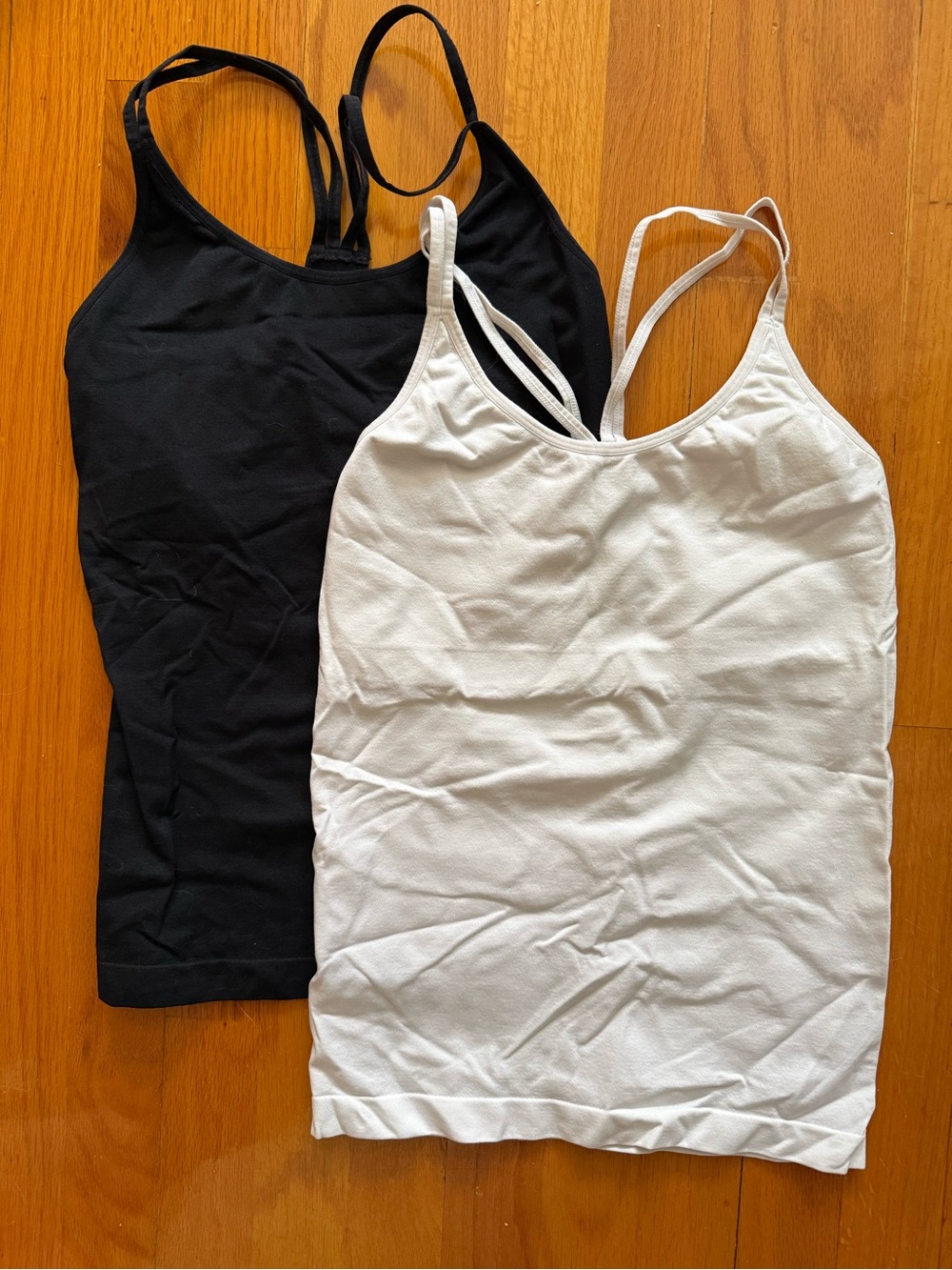 Shimera Double-Strap Camisole Pair — Black & White